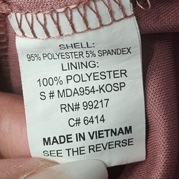 MOA MOA Mauve Floral Blouse M Off Shoulder 3/4 Sleeve Tunic Top Lined‎ - Picture 14 of 14